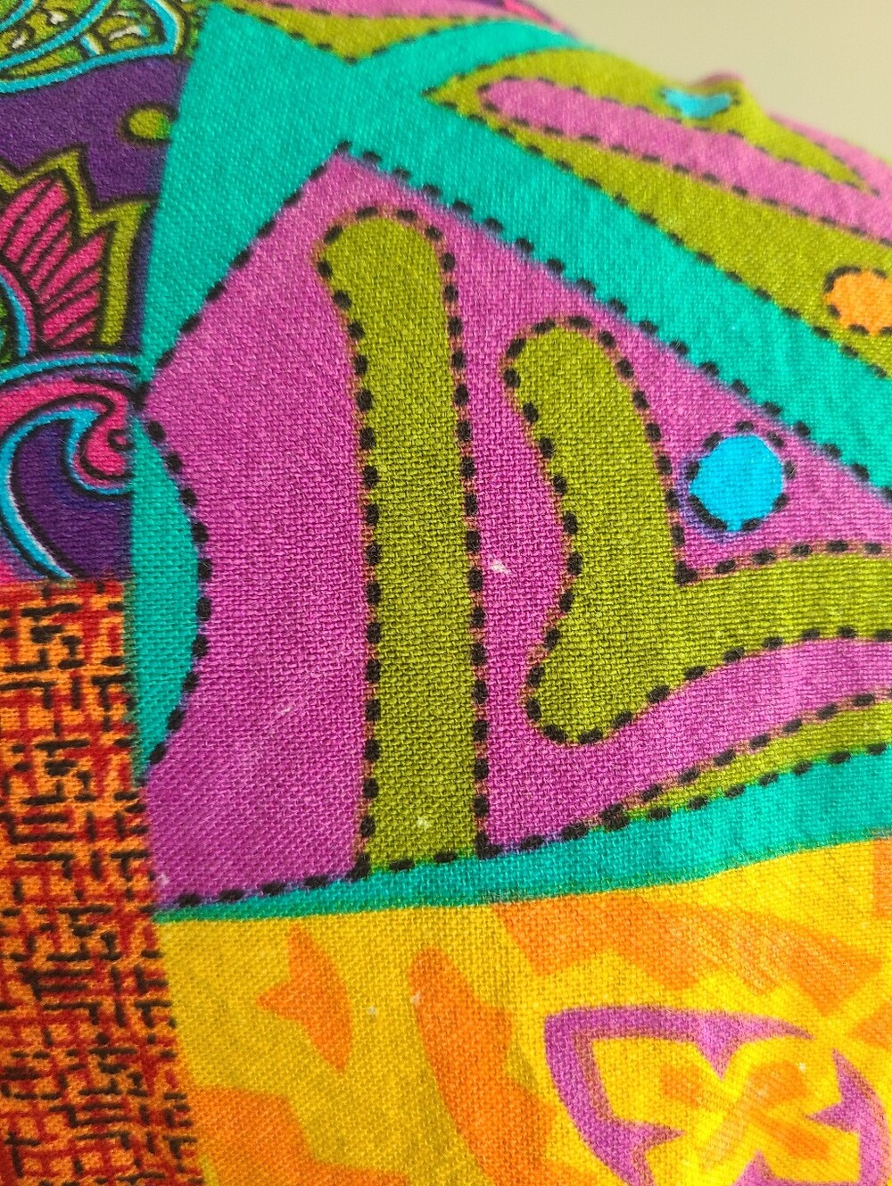 Colorful Patchwork Open Front Jacket - Picture 6 of 12